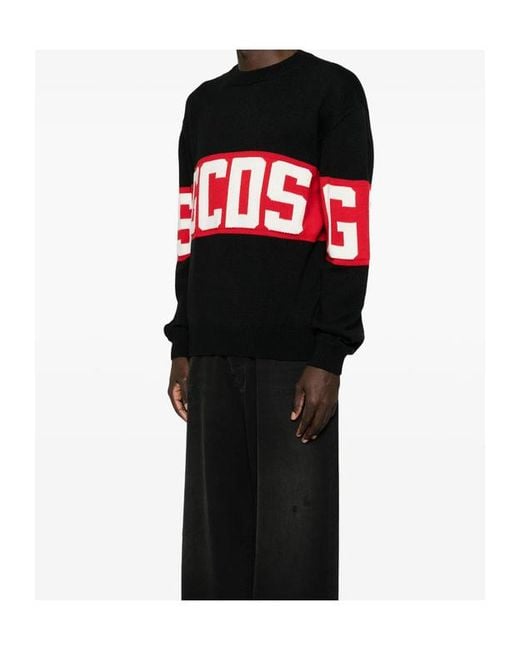 Gcds Red Crew-Neck Sweater for men