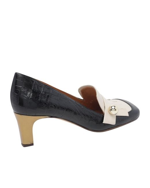 Chie Mihara Brown Square-Toe High Heels
