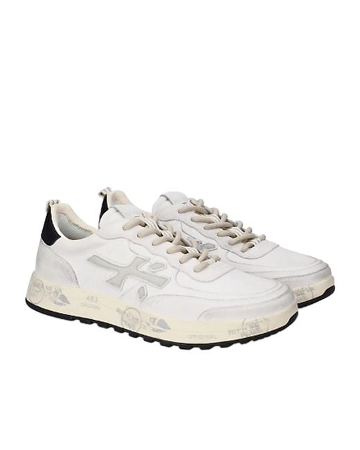 Premiata White Nous Sneakers for men