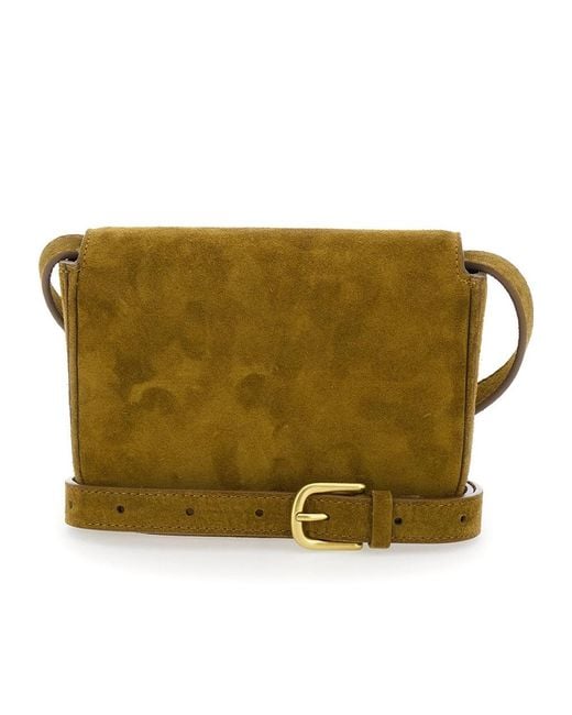 Soeur Green Bell Flap Shoulder Bag