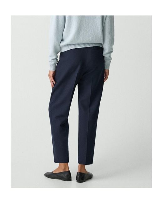 Theory Blue Tapered High-Rise Trousers