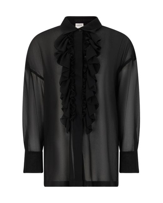 P.A.R.O.S.H. Black Ruffled Shirt