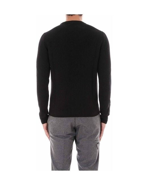 Roberto Collina Black Knitted Sweatshirt for men
