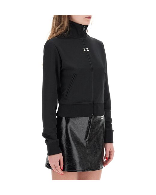 Courreges Black Courrèges Interlock Tracksuit High Neck Jacket