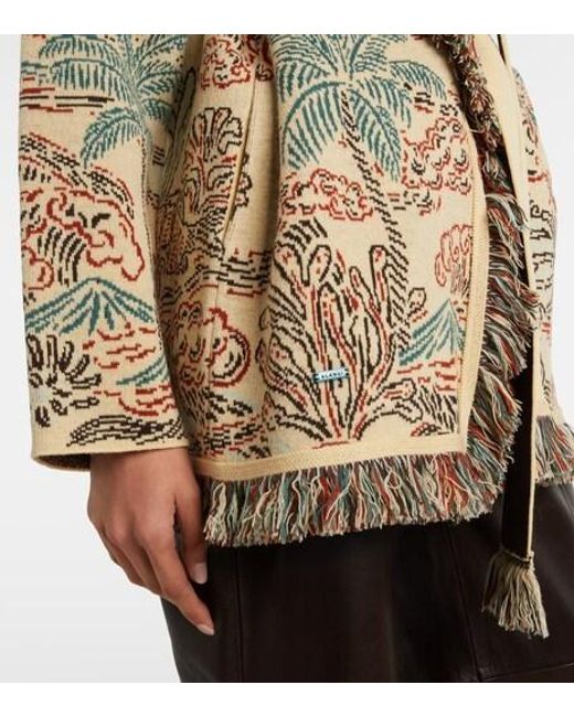 Alanui Natural Sketched By The Sea Wool Cardigan