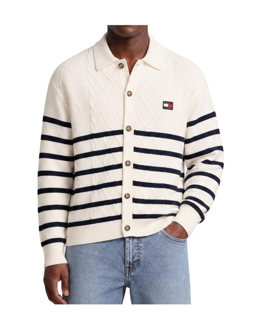 Tommy Hilfiger White Long-Sleeve Knitted Cardigan for men