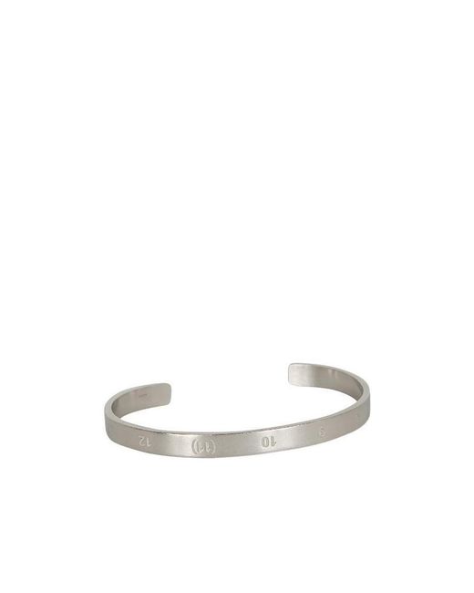 Maison Margiela White Numerical Cuff Bracelet for men