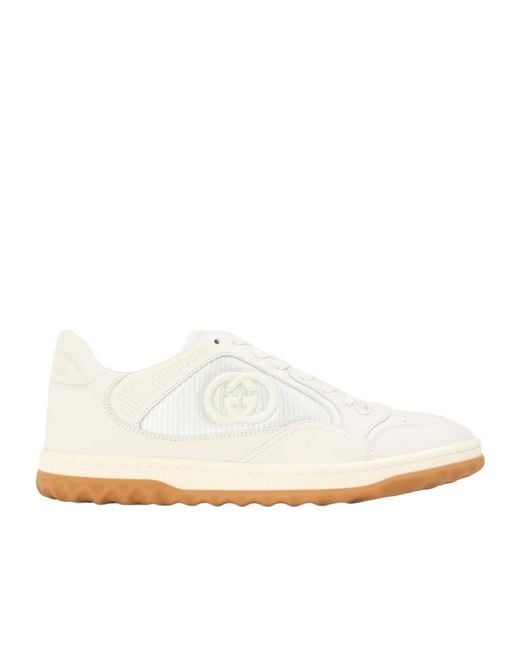 Gucci White Mac80 Leather Sneakers