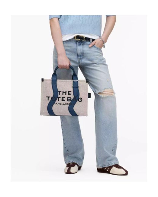 Marc Jacobs Blue The Wavy Medium Tote Bag