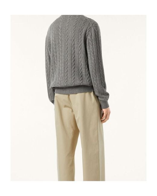 Loro Piana Gray Cedar Bomber Cardigan for men