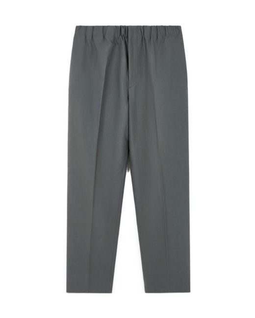 Jil Sander Gray Elasticated-Waist Trousers for men