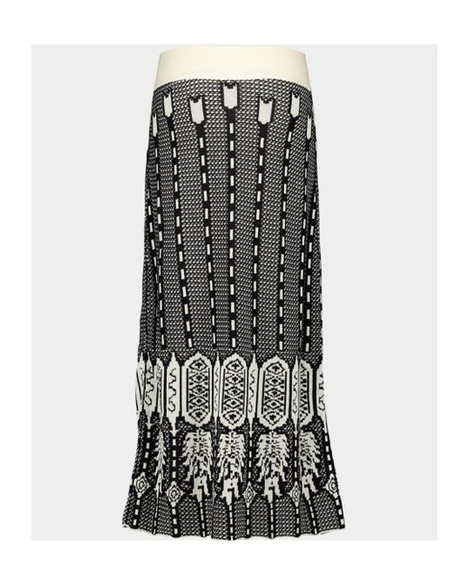 Johanna Ortiz Black Energy Matrix Midi Skirt