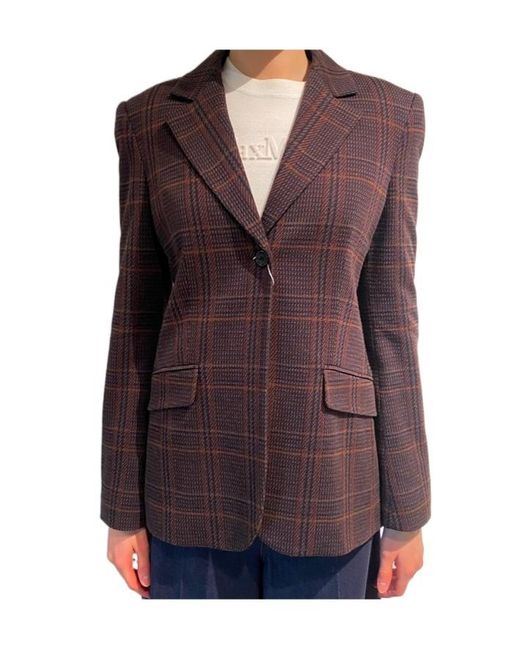 Max Mara Purple Long-Sleeve Blazer