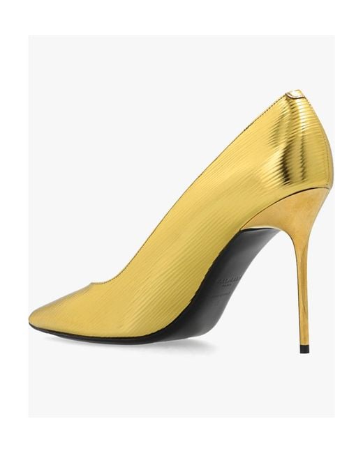 Balmain Metallic Ruby Stilettos