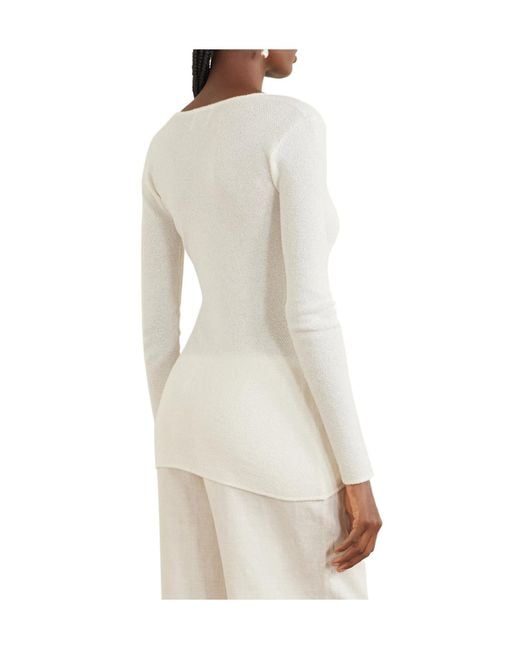 The Elder Statesman White Cashmere And Silk-Blend Wrap Cardigan