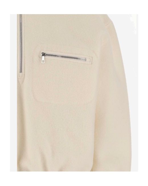 Rier Natural Half-Zip Fleece Sweatshirt for men