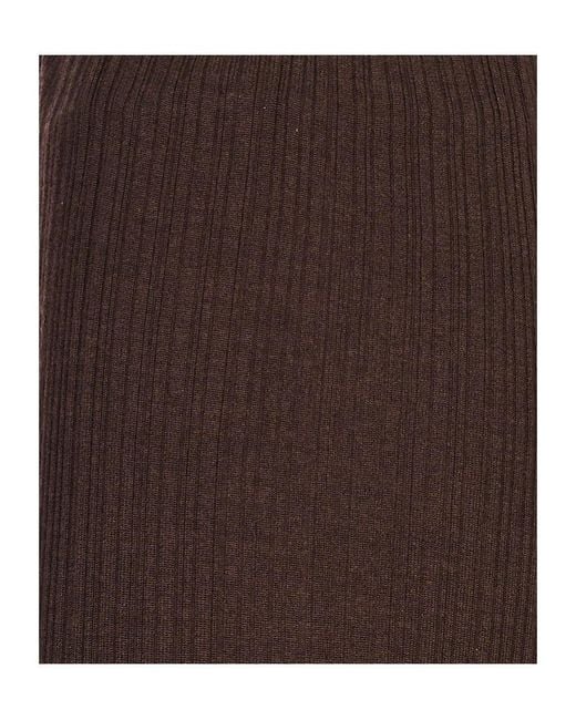 Agnona Brown Straight-Leg Casual Pants