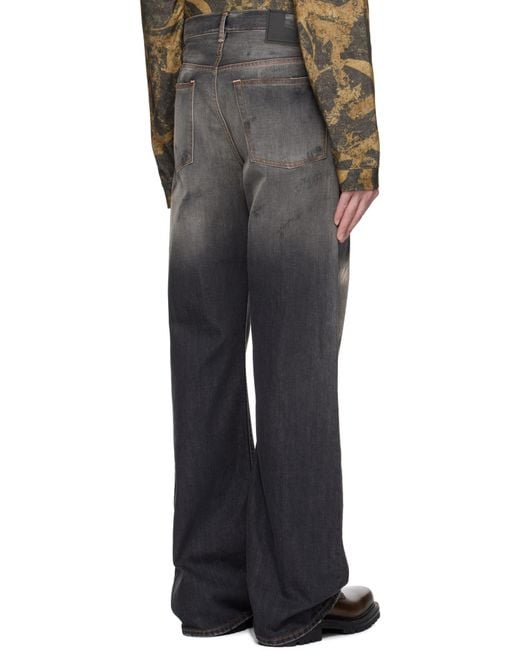 Acne Gray Loose-Fit Distressed Jeans for men