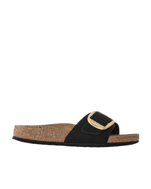 Birkenstock Brown Buckle Slide Sandals for men