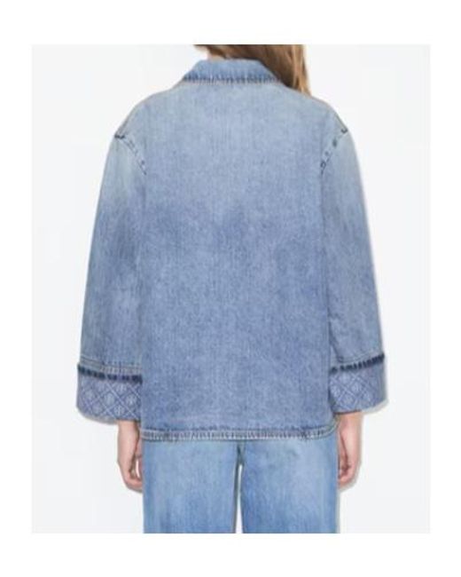 Tory Burch Blue Denim Barn Jacket