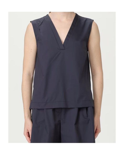 Kaos Blue Sleeveless Top