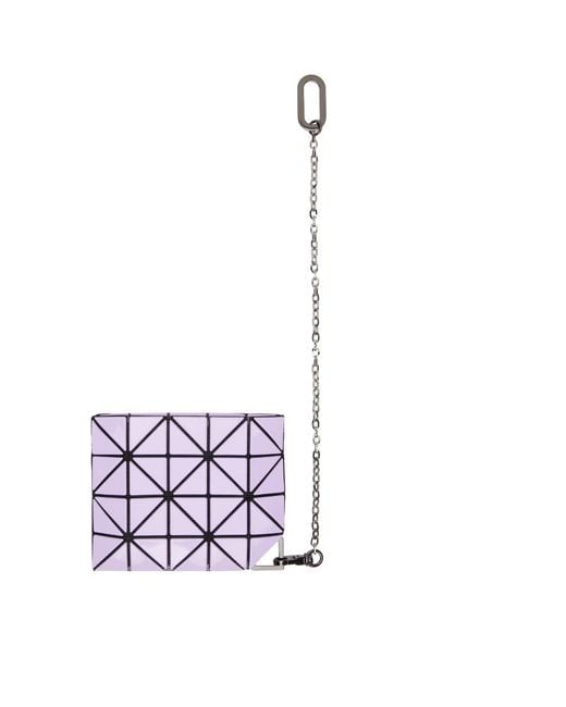 Issey Miyake White Geometric Panelled Wallet