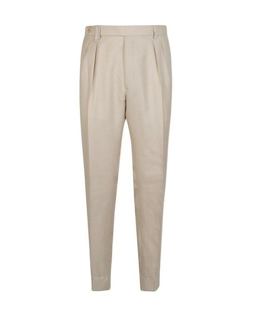 Brioni Natural Casual Pants With Waistband for men