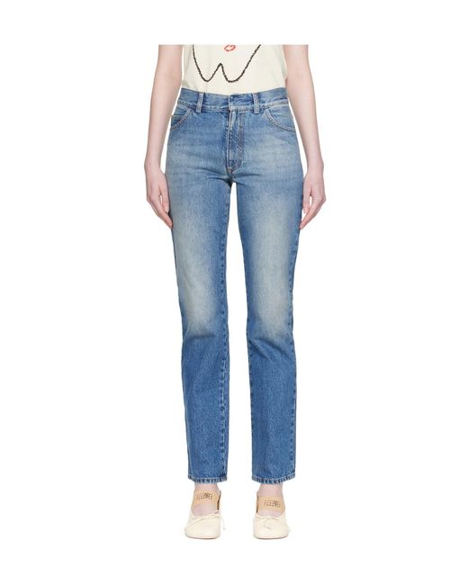 MM6 by Maison Margiela Blue Slim 5-Pocket Jeans