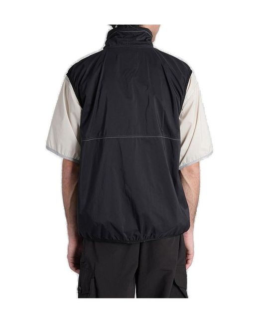 And Wander Black Pertex Windproof Vest for men