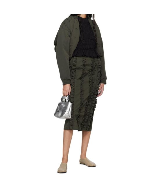 【Cecilie Bahnsen】OCEAN SKIRT OCEAN | SKIRT SHEER RIPSTOP GREY NONA