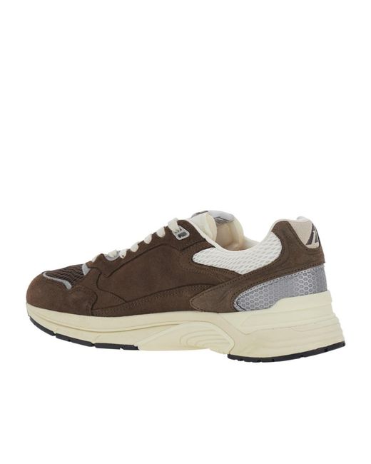 Autry Brown Hyperway Low-Top Sneakers for men