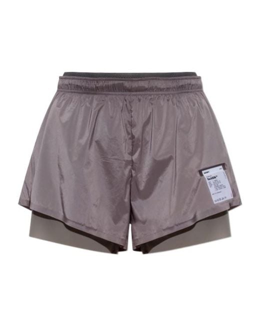 Satisfy Purple Elastic-Waist Shorts