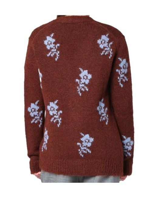Jil Sander Red Long-Sleeved Cardigan