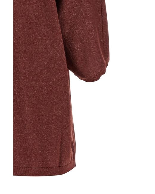 Brunello Cucinelli Red 'Sparkling' Sweater