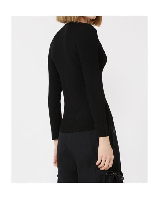 Max Mara Black Viscose Blend Yarn Jumper