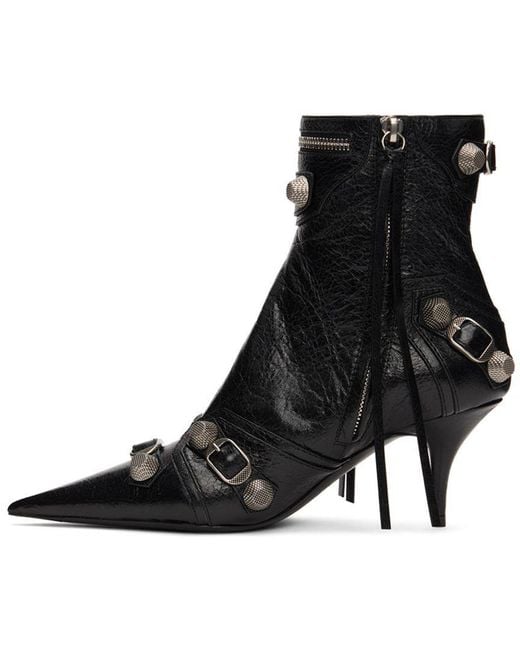 Balenciaga Black Pointed Toe Ankle Boots