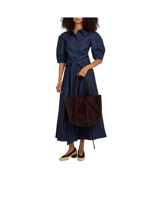 Gabriela Hearst Red Marija Suede Tote Bag