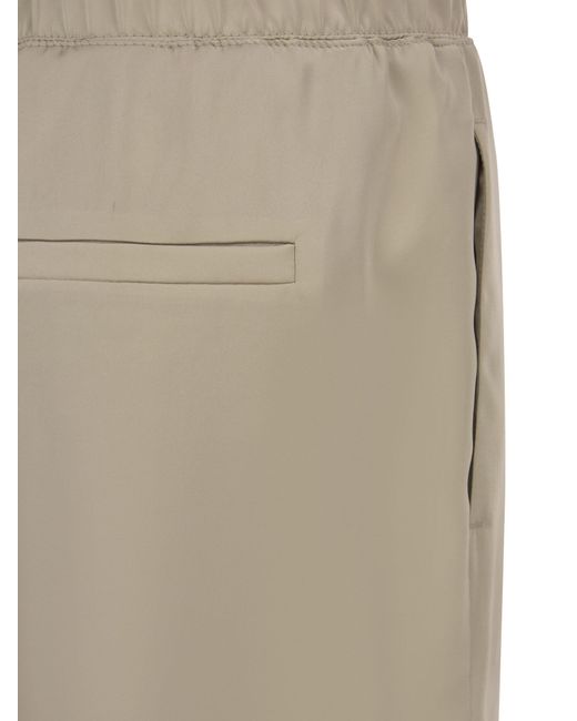 Brunello Cucinelli Natural Wide-Leg Trousers