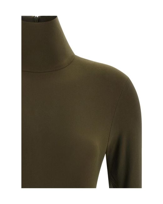 Norma Kamali Green Turtle Bodysuit