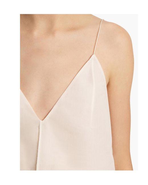 Khaite White Talsie V-Neck Top