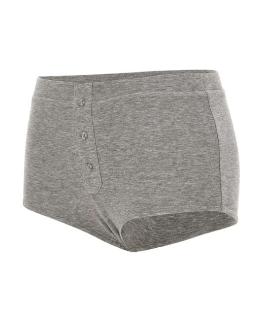 Entire studios Gray Limone Ribbed Booty Shorts