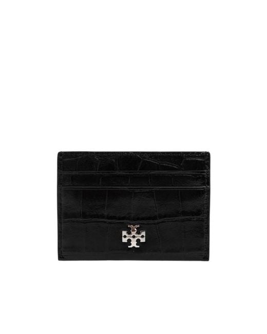 Tory Burch Black Leather Card Holder
