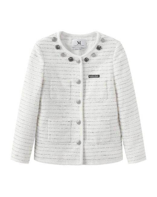 Marissa Chiara White Long Sleeve Jacket