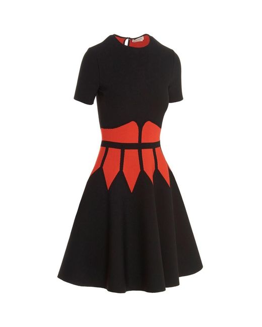 McQueen Black A Coloured Umbrella Dress