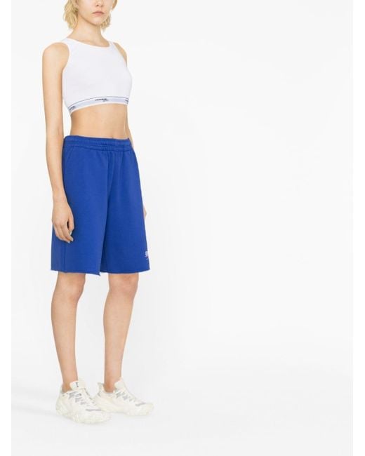 Vetements Blue Logo Shorts for men