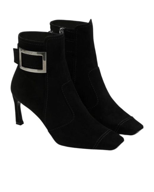 Roger Vivier Black Trompette Booties