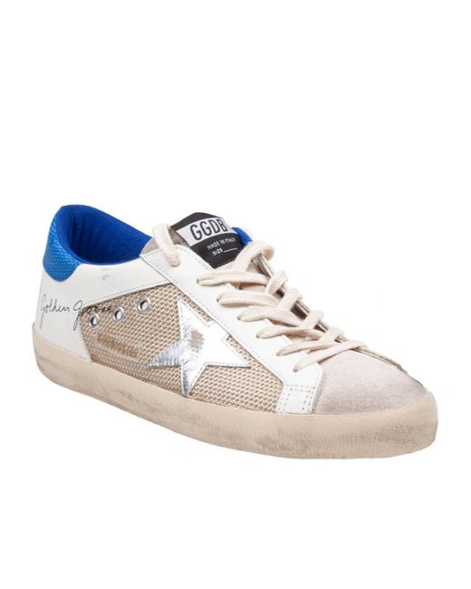 Golden Goose Deluxe Brand White Super Star Lace-Up Sneakers for men