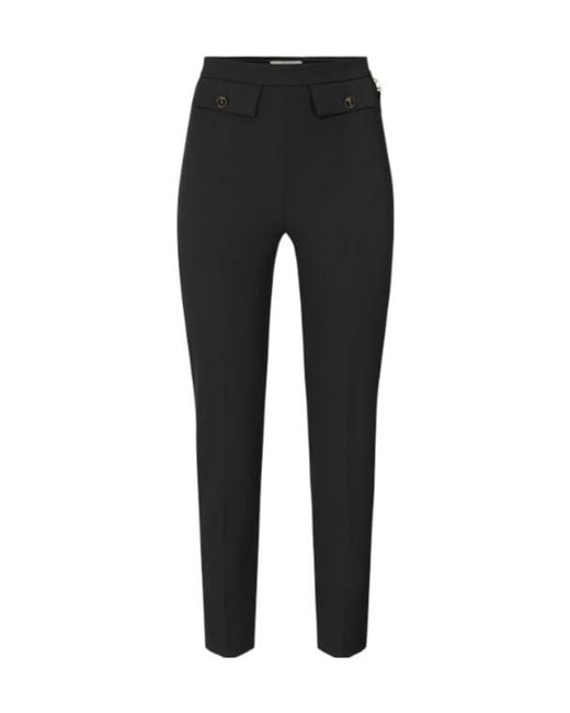 Elisabetta Franchi Black High-Waist Trousers