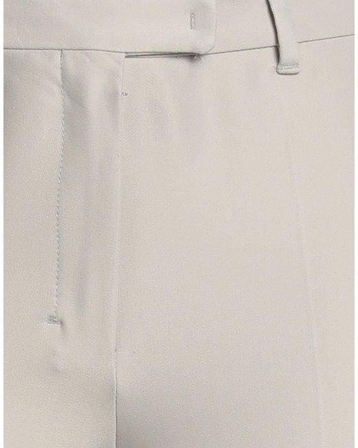 Max Mara Gray Solid Twill Stretch Pants