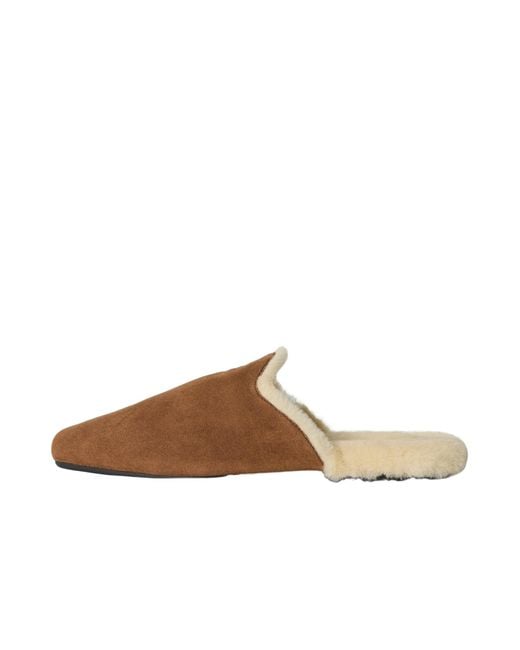 Prada Brown Flat Slippers